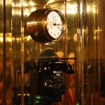 Elevator telephone & clock