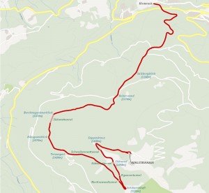 Kehlsteinstraße Map, tunnels and viewing points