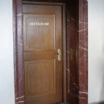 Marble-framed main door